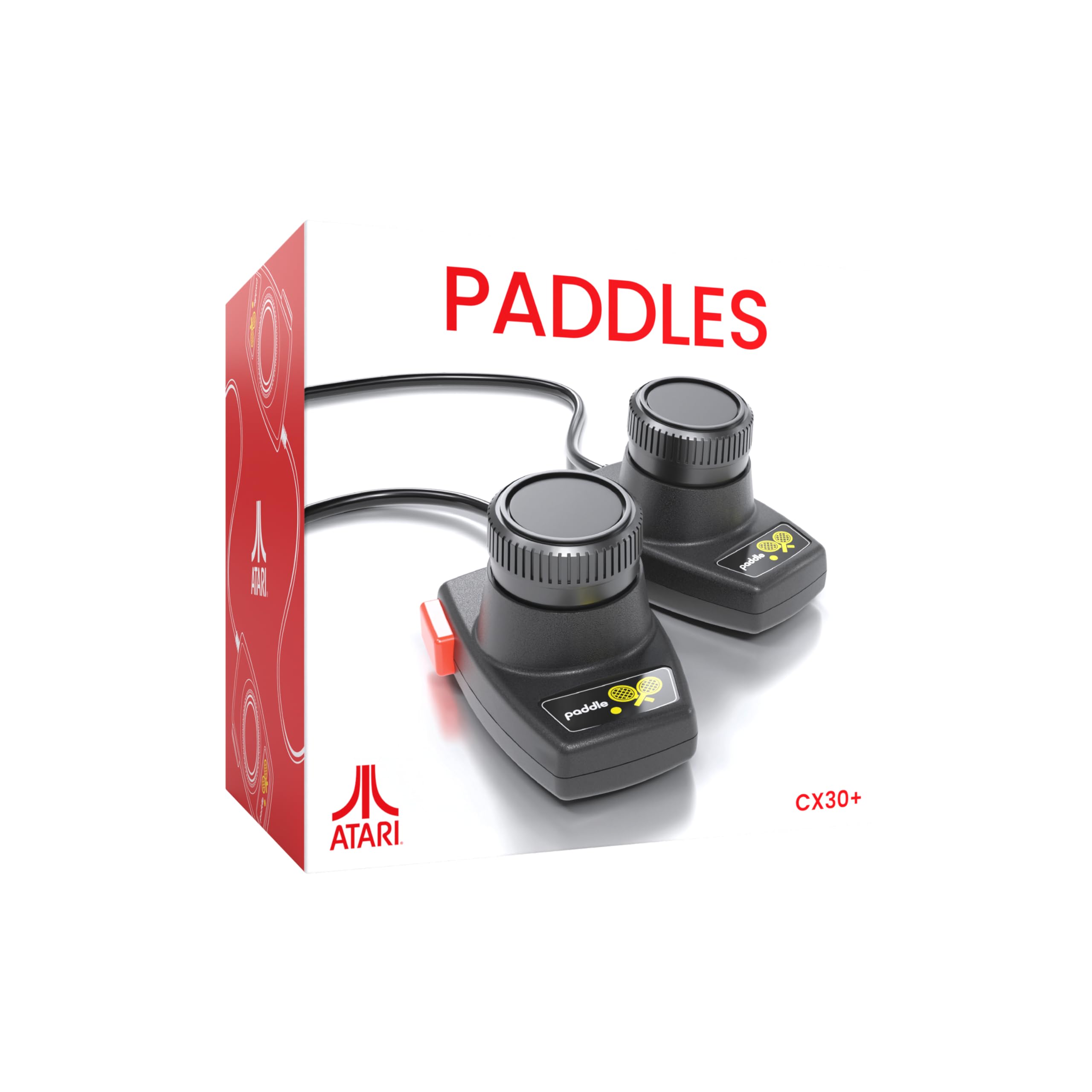 Plaion CX30+ Ensemble d'accessoires pour contrôleur à double palette compatible avec les systèmes de jeux vidéo Atari 2600+, 2600 et 7800 Plaion CX30+ Ensemble d'accessoires pour contrôleur à double palette compatible avec les systèmes de jeux vidéo Atari 2600+, 2600 et 7800